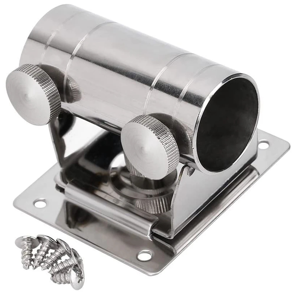ABQR Fishing Umbrella Base Stand, Adjustable Stainless Steel Umbrella Holder Bracket Stand Base for Fishing Box