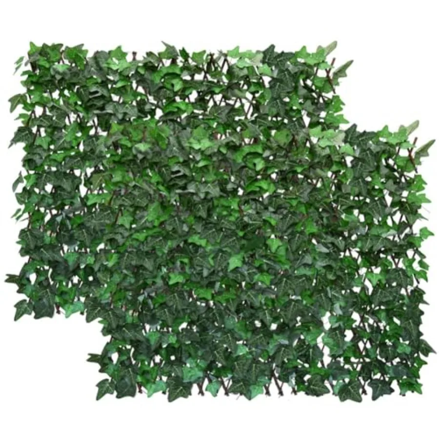 

Expandable Fence Privacy Screen for Balcony Patio Outdoor, Decorative Faux Ivy Fencing Panel, Artificial Hedges Single Sided Le