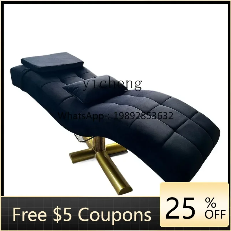 

S-shaped eyelash bed embroidery Spa bed face bed height head adjustable