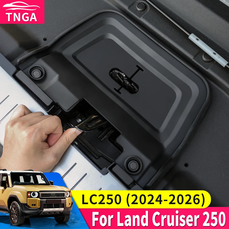 

For Toyota Land Cruiser Prado LC250 LC 2024-2026 Car Engine Bay Latch Cover Dustproof Anti-rust Protection Exterior Accessories