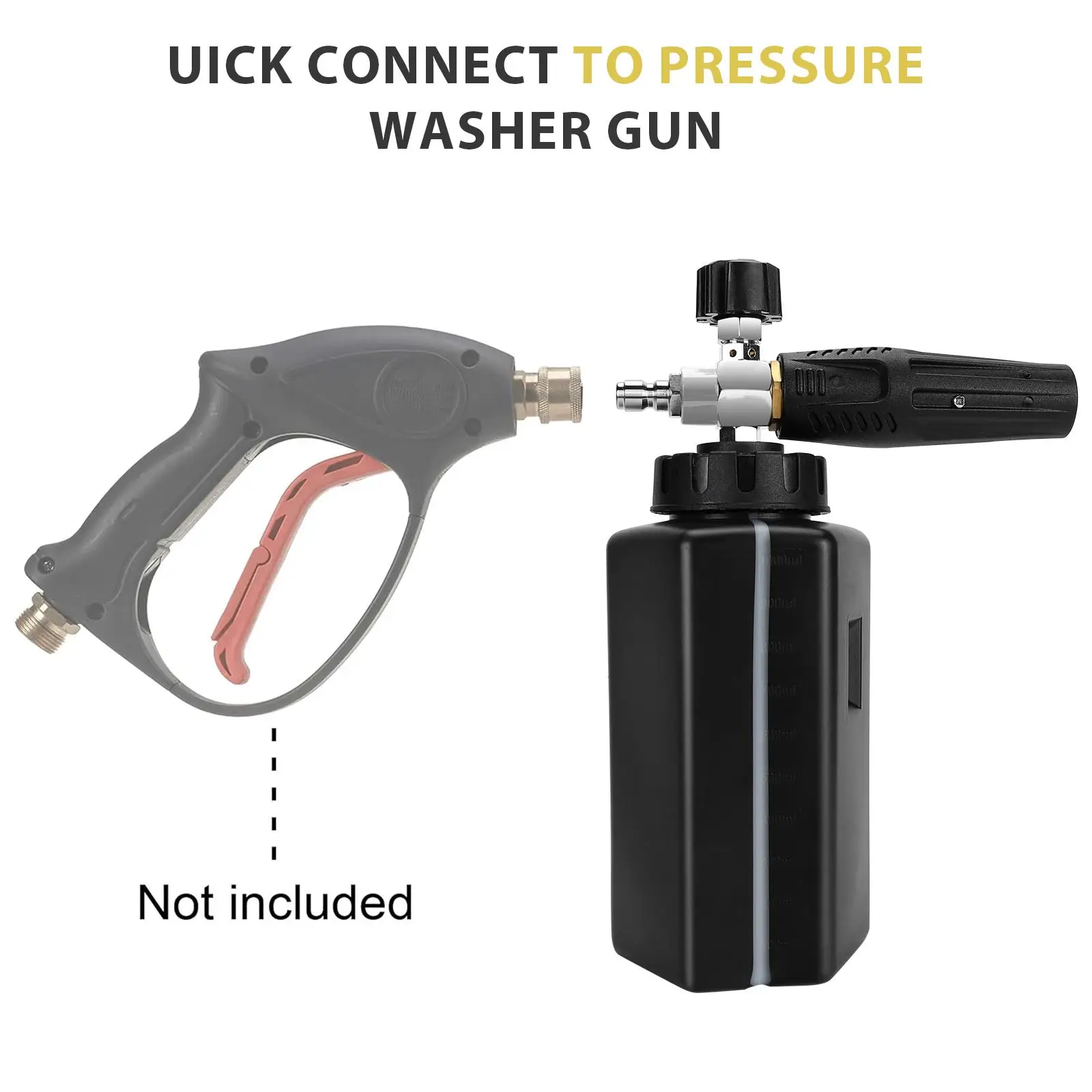 مدفع رغوة لغسالات الضغط رغوة سميكة غسيل السيارات مدفع رغوة مع فم واسع 1000 مللي رغوة لغسيل السيارات #5