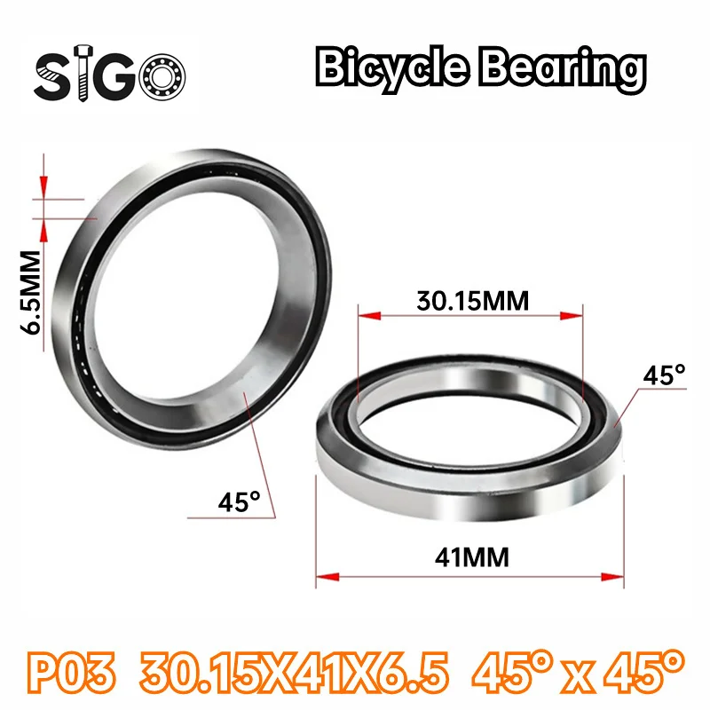 1PCS MH-P03 30.15x41x6.5 45°x45° Bicycle Front Folding Bearing Center Shaft Bicycle Bowl Group Bearing Perin Repair Parts