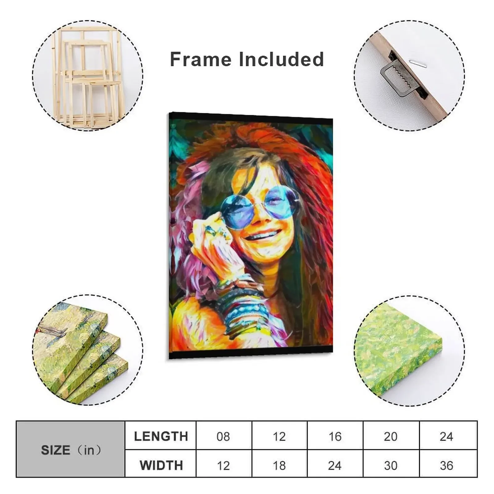 Janis Joplin Pop Art Canvas Painting korean room decor Paintings for bedroom decorative wall poster