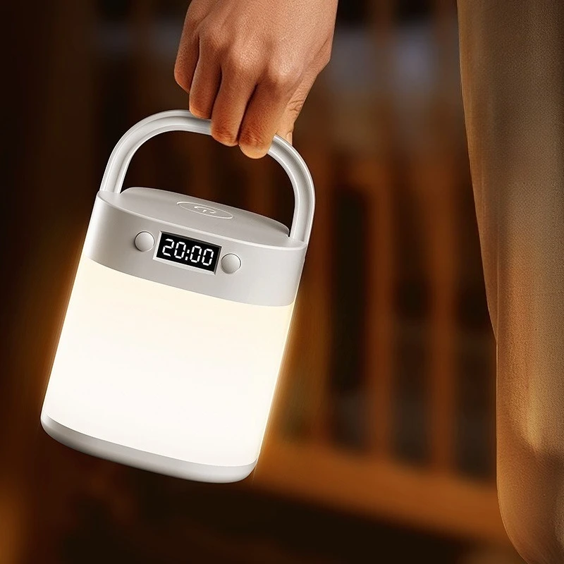 

Модные часы с дистанционным управлением, ночник - светодиодная прикроватная лампа премиум-класса для помощи во сне, для декора спальни, практичный аксессуар для дома