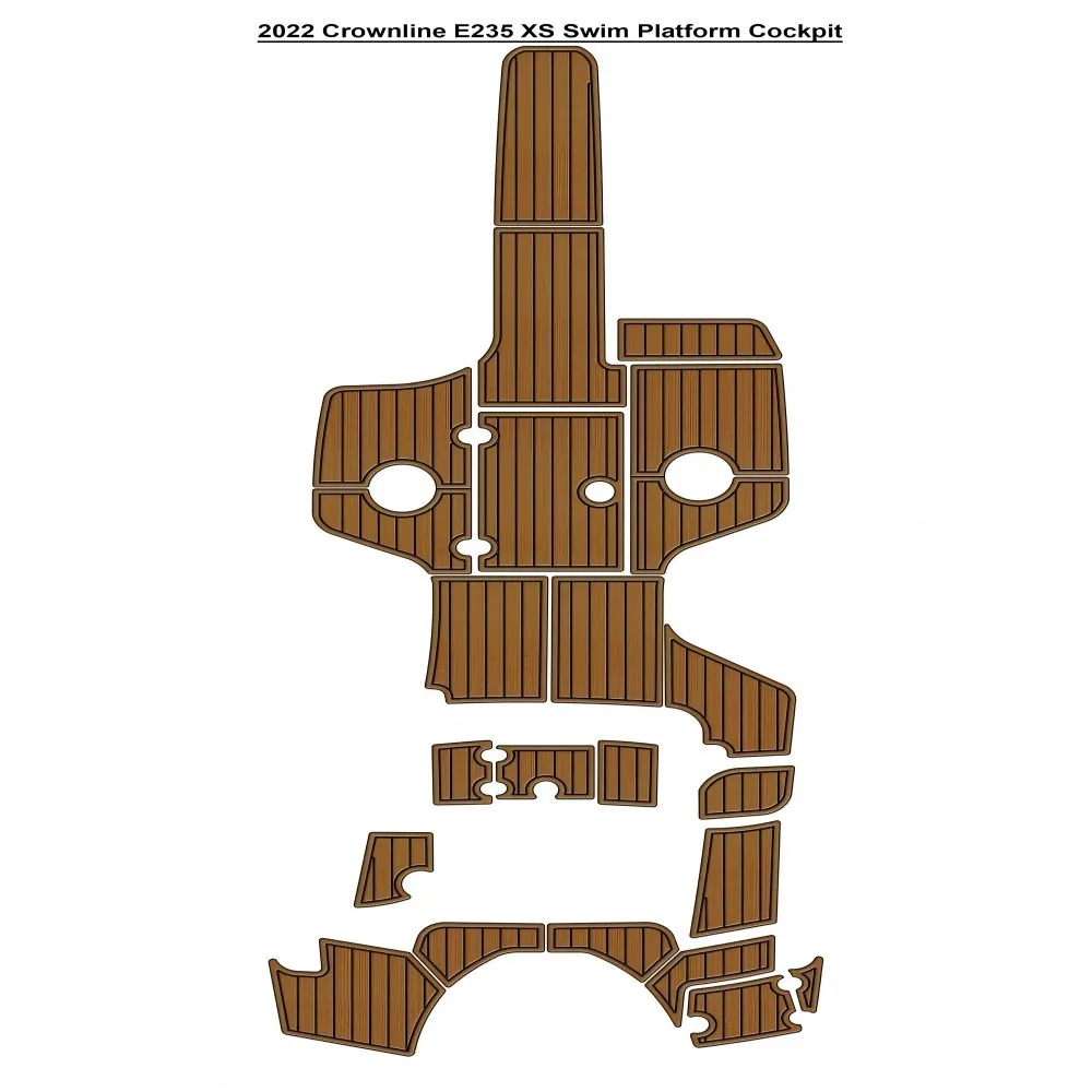 

2022 Crownline E235 XS Swim Platform Cockpit Pad Boat EVA Teak Deck Floor Mat SeaDek MarineMat Style Self Adhesive