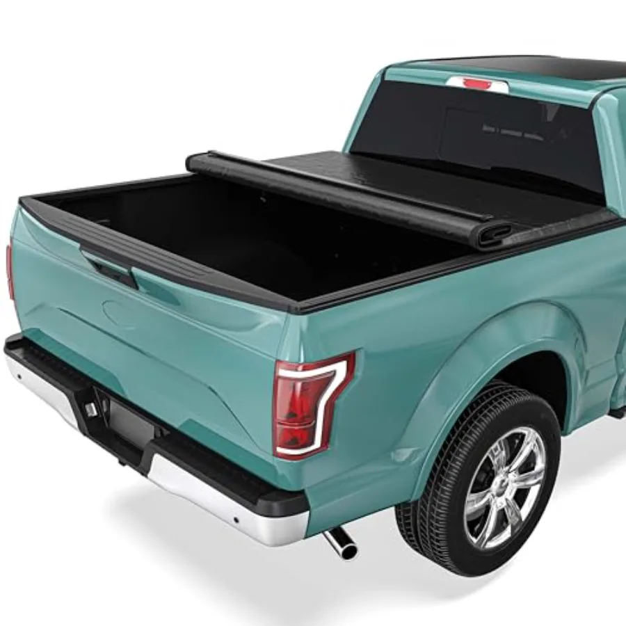 

Мягкий складной чехол для кузова пикапа Ford F-150 2004-2014, длина кузова 5,5 футов, черный, прочный, водонепроницаемый, простая установка