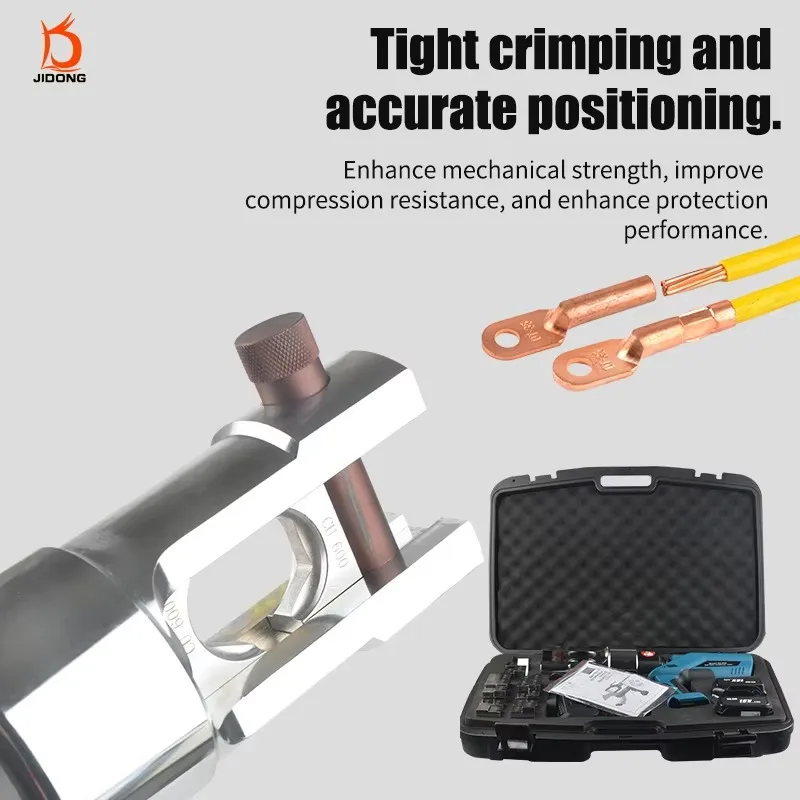 EZ-630 Lithium Hydraulic Crimping Plier Rechargeable Electric Hydraulic Plier Cable Crimping 25-300 Portable For Cu And Al Cable