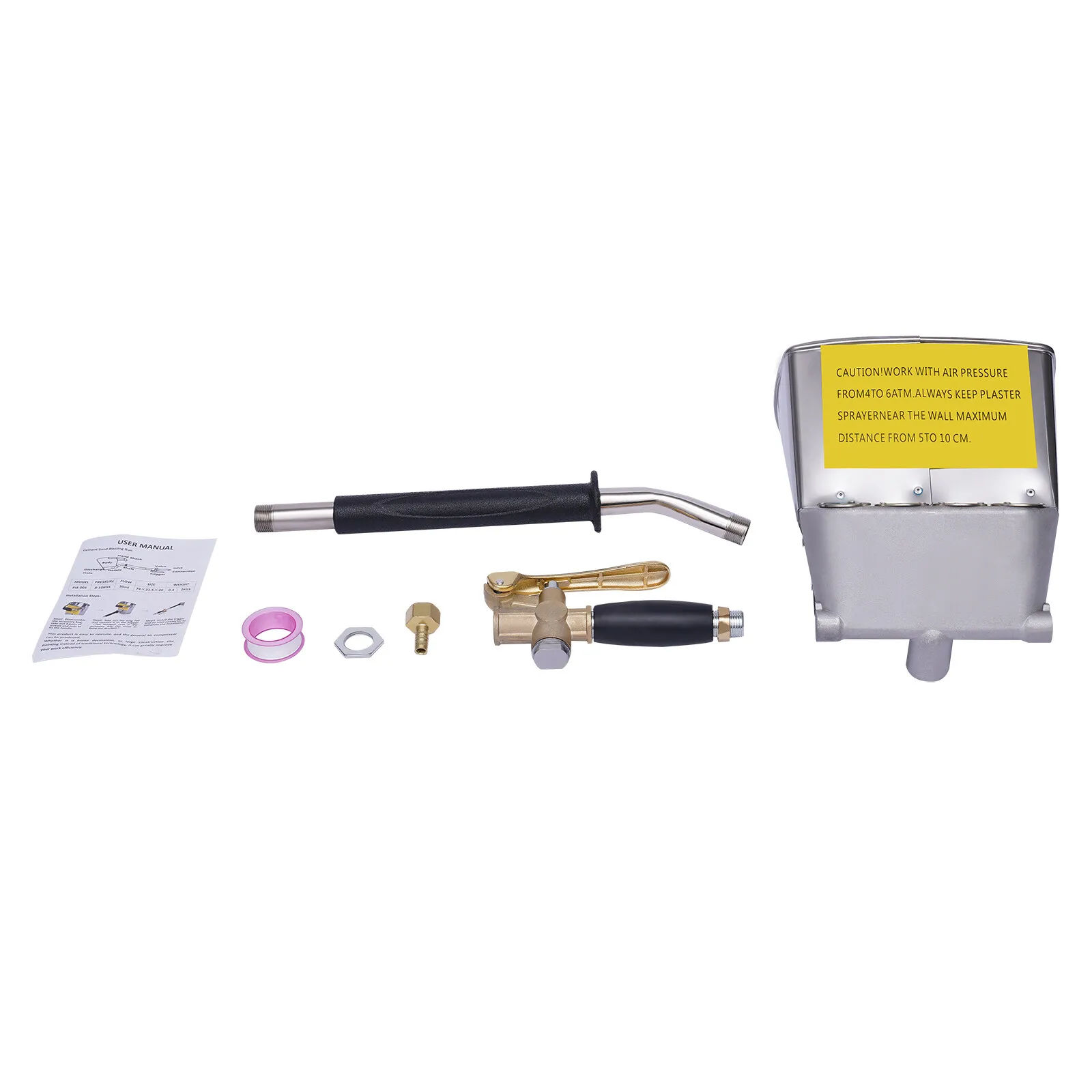 للجدار هاون رذاذ 4-جيت هوبر بندقية أداة الطلاء الجص البخاخ الاسمنت الجص