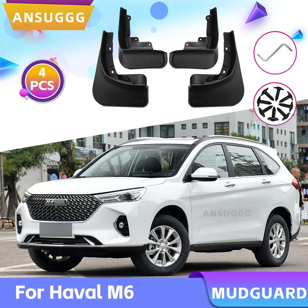 Mudguard For Haval M6 2022 2023 2024 Mud Flaps Splash Guards MudFlap Car Accessories Front Rear Wheels Fender 4Pcs