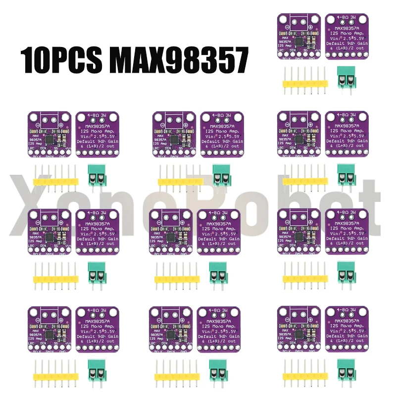 1-10 قطعة MAX98357 I2S 3 واط فئة D مكبر للصوت واجهة اندلاع DAC وحدة فك ترميز لوحة الصوت بدون مرشح لراسبيري Pi ESP32