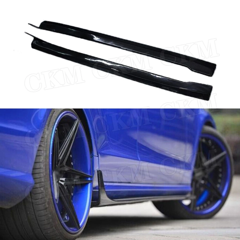 Carbon Fiber Material Side Skirts Aprons For Mercedes Benz CLS Class W218 CLS550 CLS400 2012-2019 FRP Prime Bumper Guard