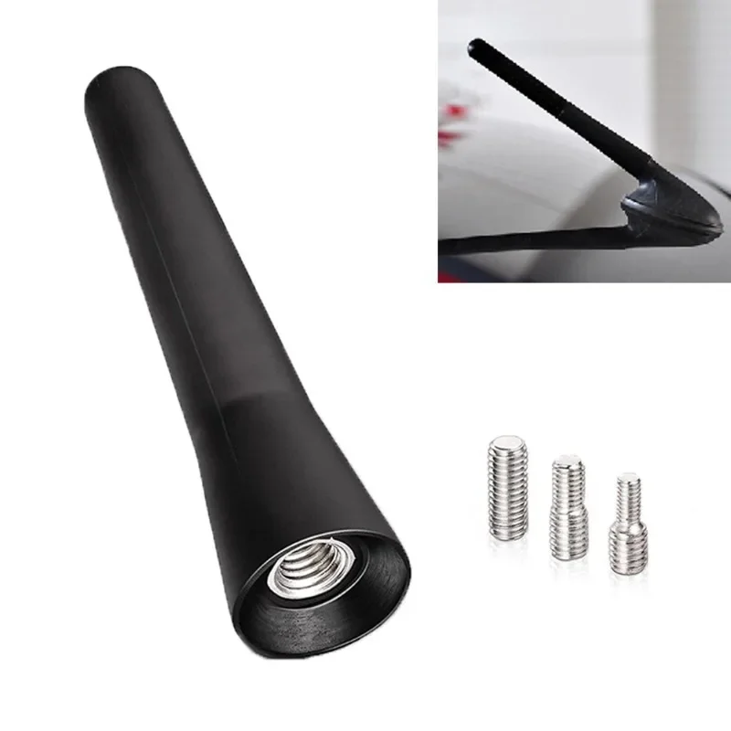Strong Radio Roof Mount FM AM DAB Black 6.5cm Length Auto Universal with Screws Car Antenna Mini Short Vehicle Accessories