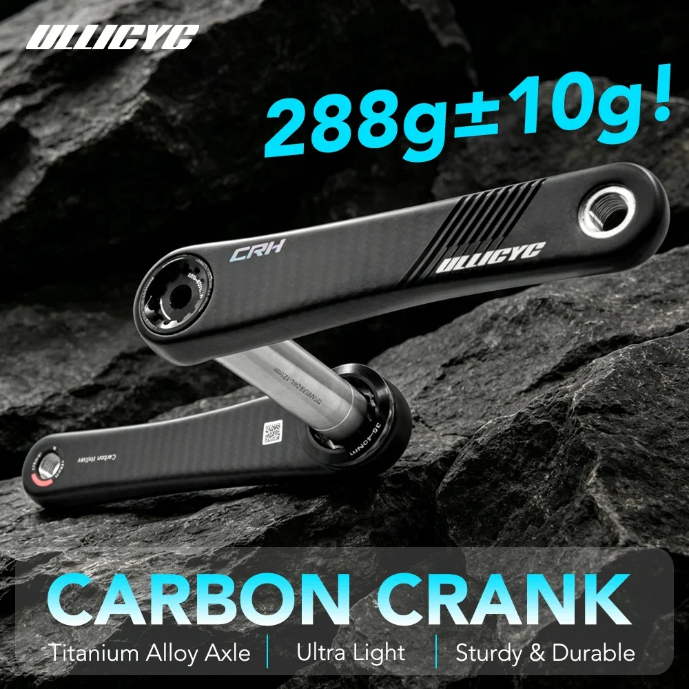 ULLICYC Road Carbon Crank 288g 155mm-175mm Length DUB 24mm titanium Spindle For 110BCD Spider Spec