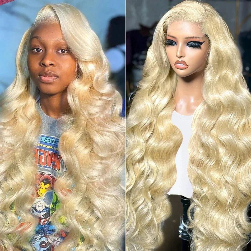 250 Density 613 Blonde Body Wave 13x6 HD Transparent Lace Frontal Wigs Brazilian Human Hair For Woman