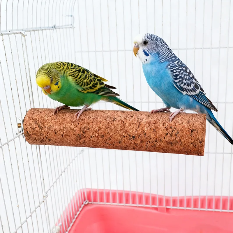 Natural Soft Wood Pet Parrot Raw Wood Fork Tree Branch Stand Rack Squirrel Bird Hamster Branch Perches Chew Bite Toys Stick