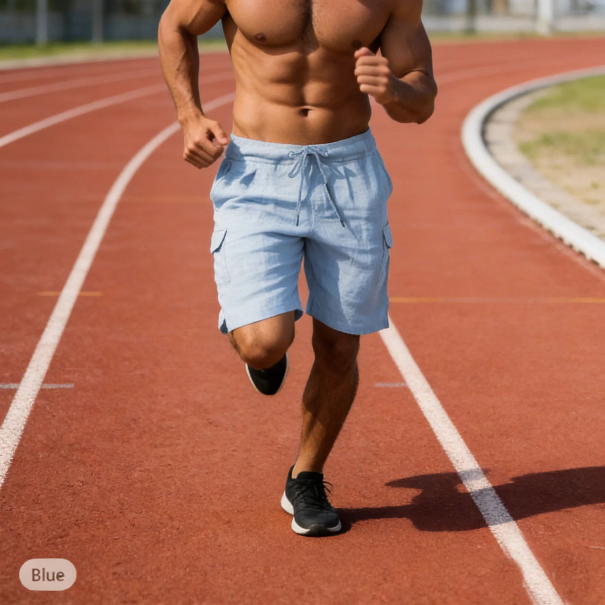 

Summer new men's pocket sports shorts, suitable for daily work and commuting, cool and suitable for summer wear