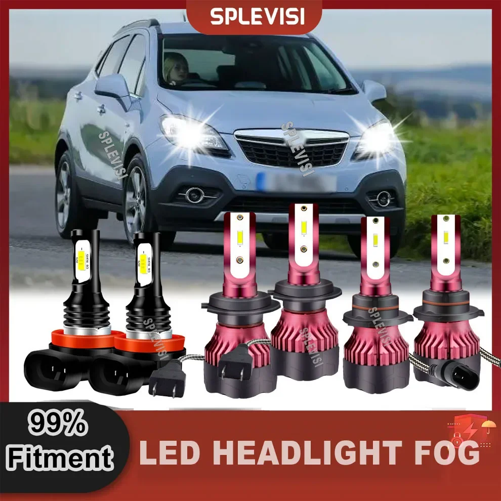 

Xenon White LED Headlight Headlamp High Low Beam Fog Light Bulbs For Vauxhall Mokka 2012-2019 2013 2014 20105 2016 2017 2018