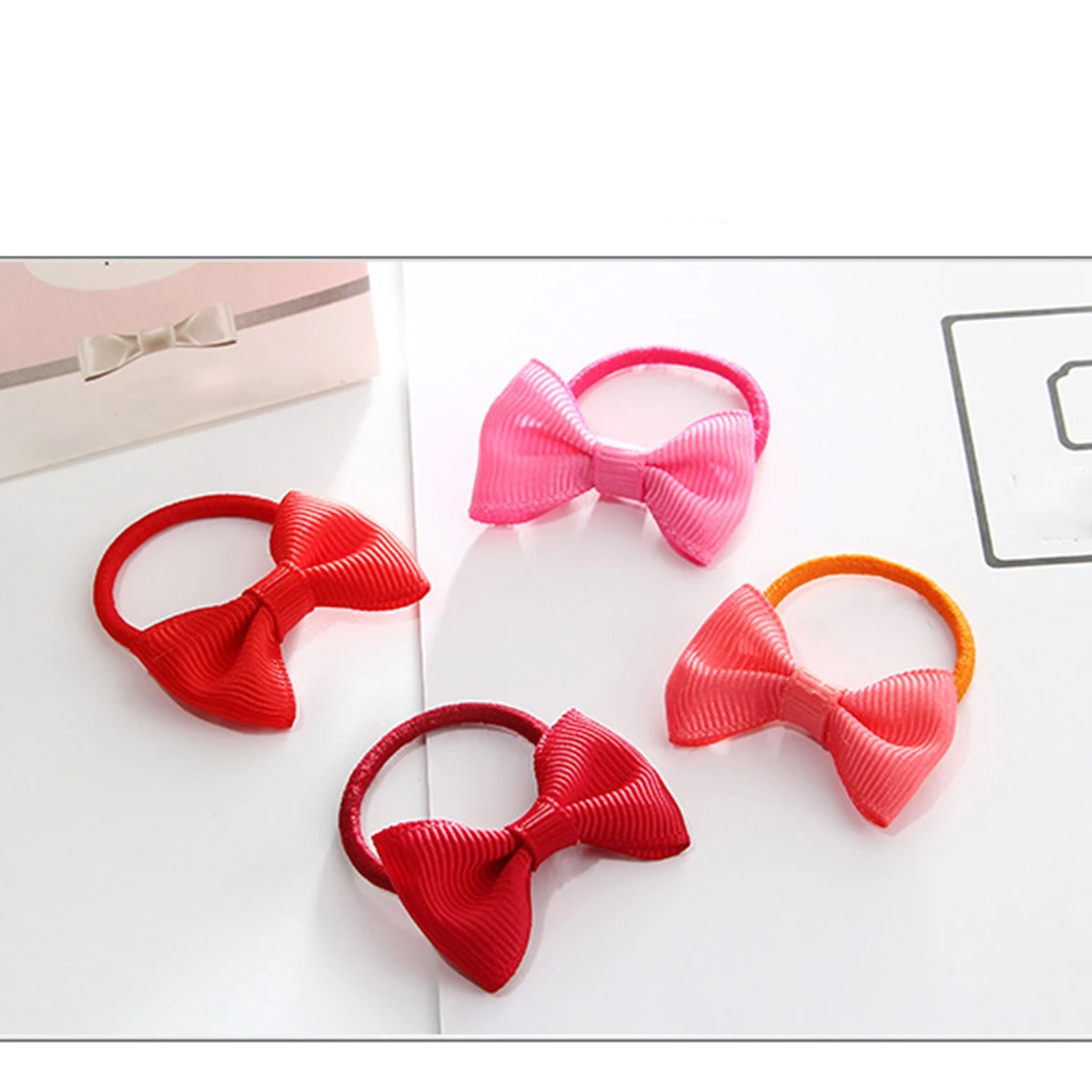

14 Pcs Bowknot Ties Girls Kids Hair Accessories Stretchy Comfortable Secure Hold Matching Dresses Occasions Hair Care Styling