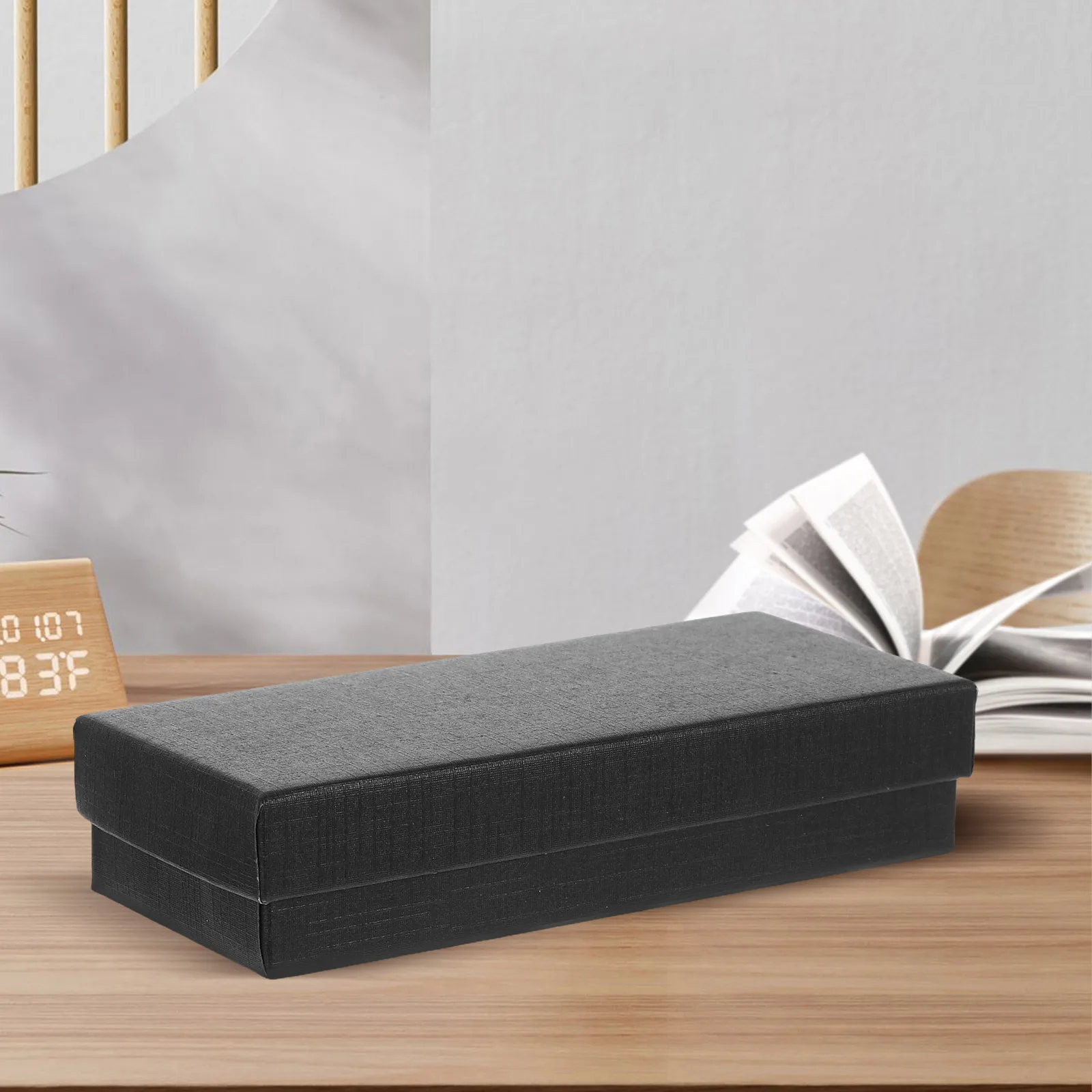 

Packaging Storage Container Gift Case For Jewelry Bracelet Bangle Non-Woven Sponge Absorbent Elegant Paper Embellished Ribbon