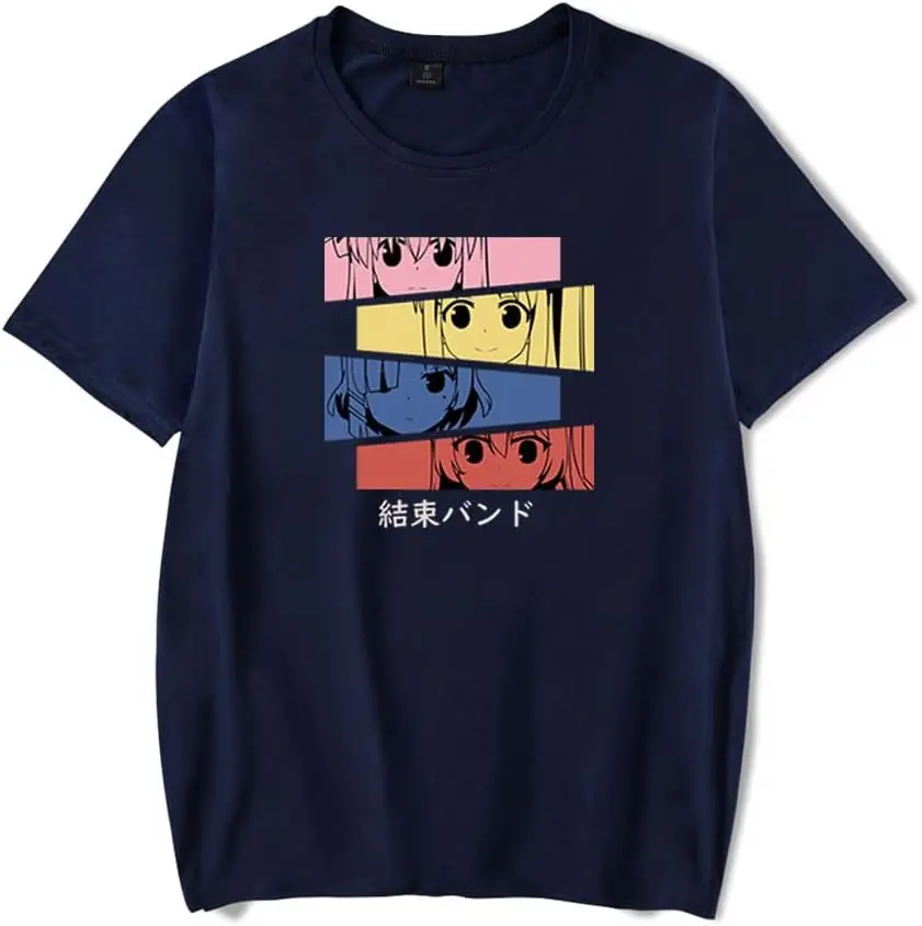 

Anime Bocchi The Rock Merch Shirt Fashion Short Sleeve Anime T shirt