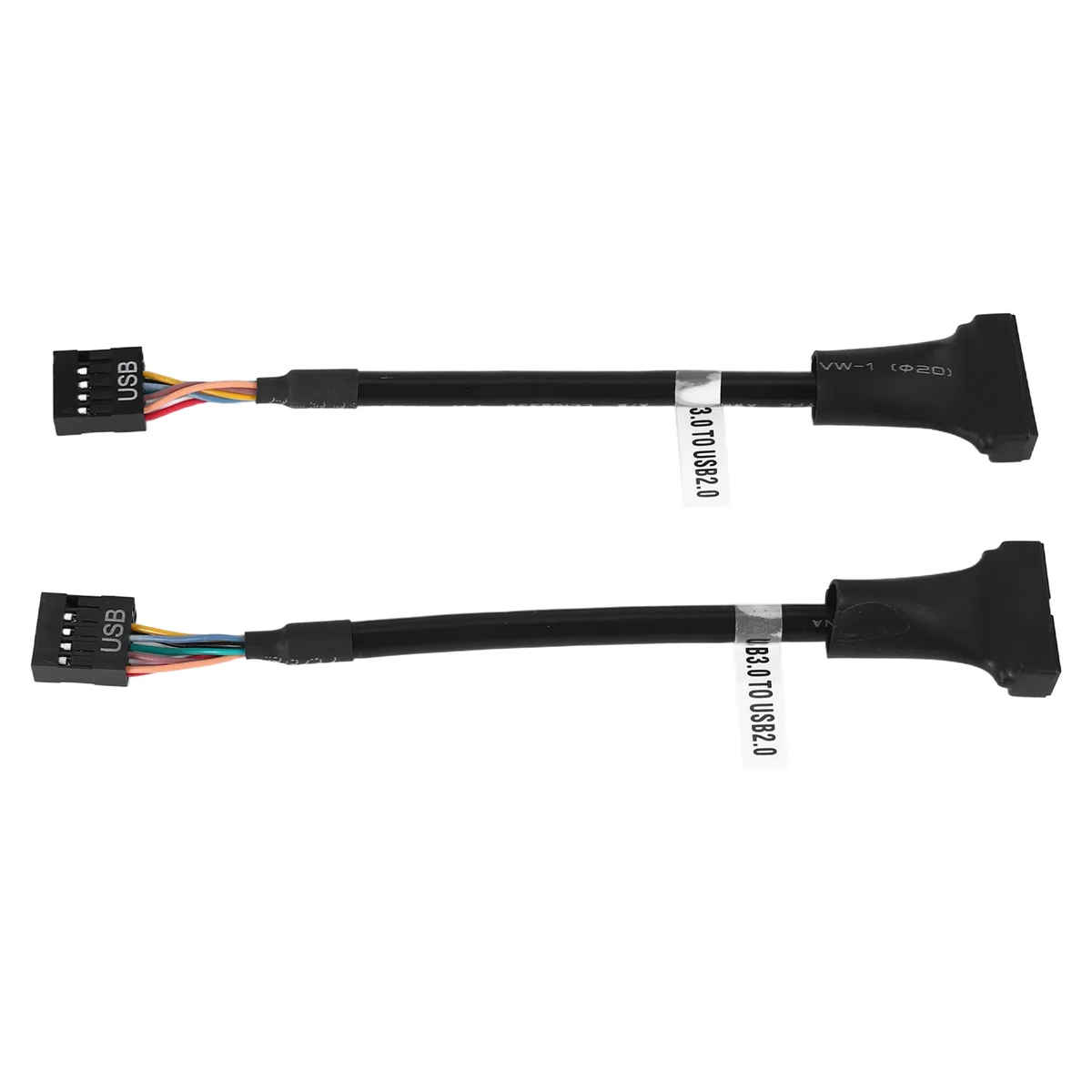 Hot sale 2 Pcs USB 3.0 Header To USB 2.0,USB 3.0 To USB 2.0 Motherboard Adapter Cable,19 Pin USB3.0 Male To 9 Pin USB2.0 Female