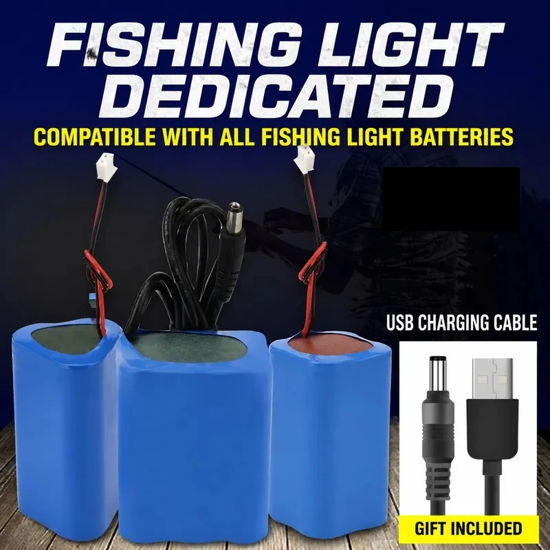 18650 Lithium Battery 3.7V for Fishing Light Night Fishing Large Capacity Universal External Spare Battery Fishing