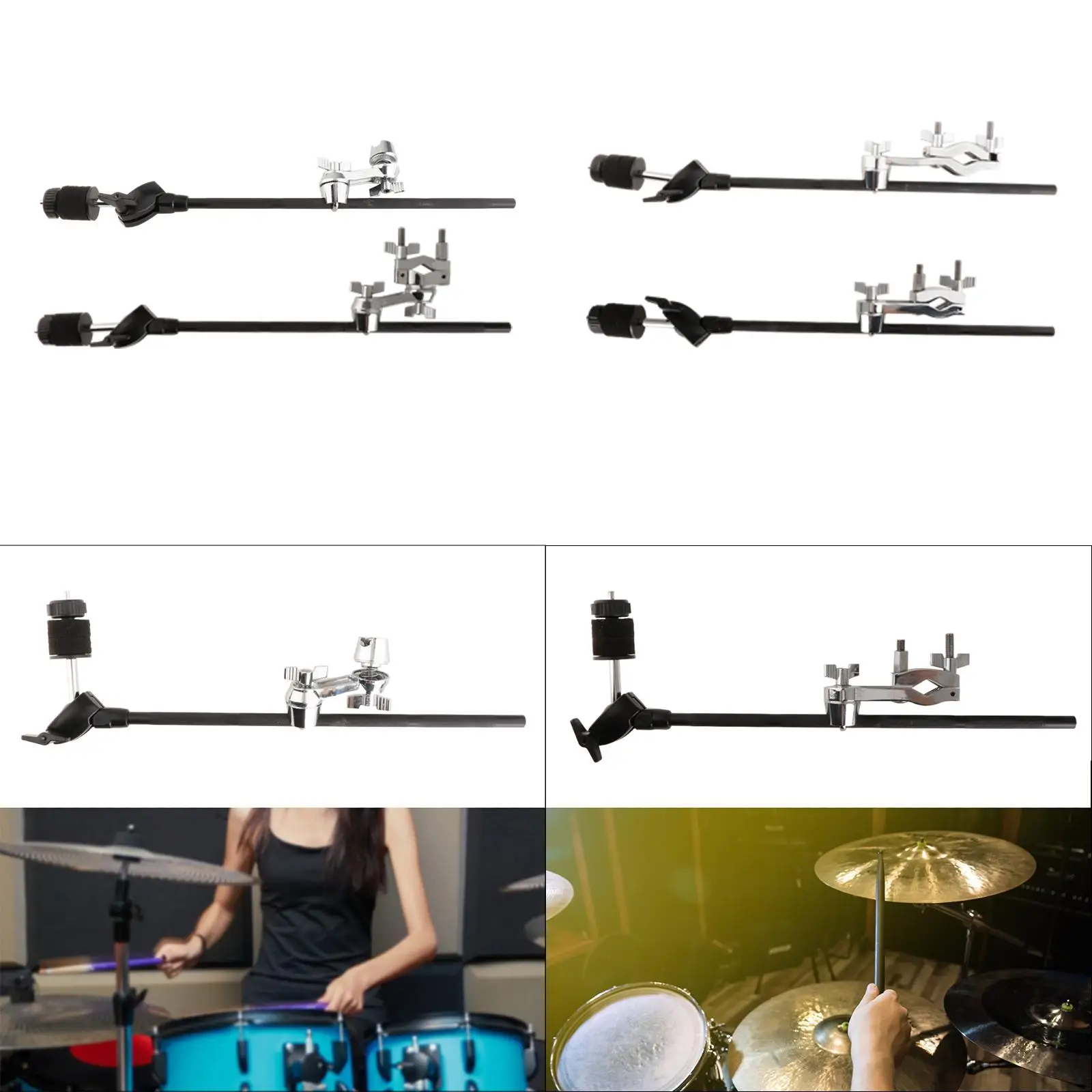 Drum Extension Clamp Holder Hardware Removable Drum Accessories Portable Percussion Instrument for Students Beginners Drummer