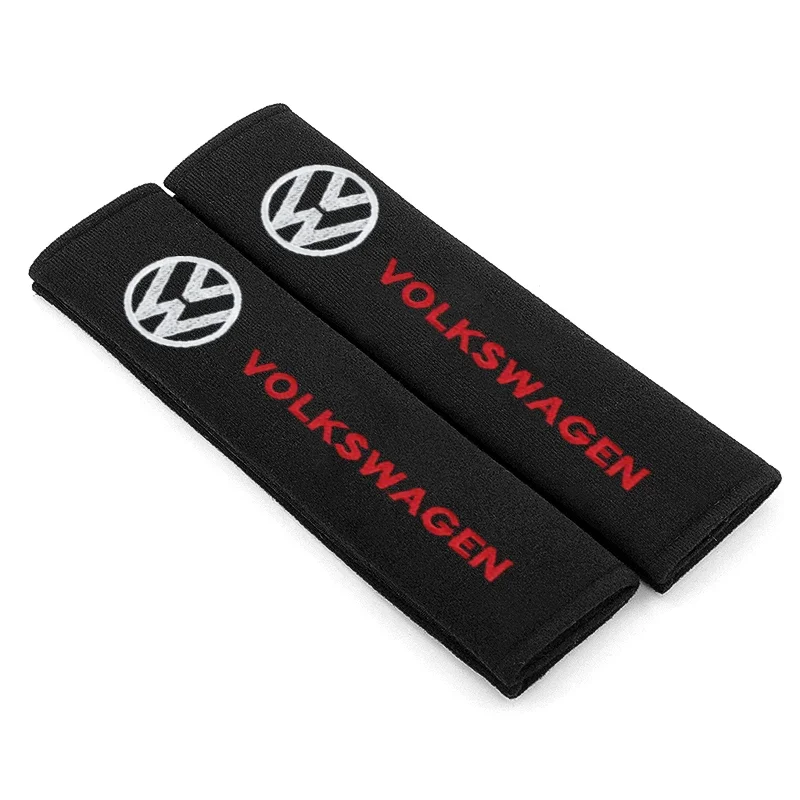 Car Seat Belt Covers Safety Belt Shoulder Protection Auto Soft Seat Belt Covers For Volkswagen Golf-7 4 5 CC T-ROC Sharan Passat