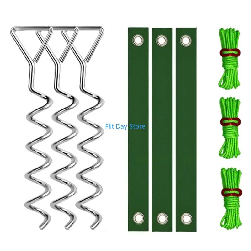 F92C Heavy Duty Tree Stake Set Steel Tree Stakes and Supports for Younger Trees