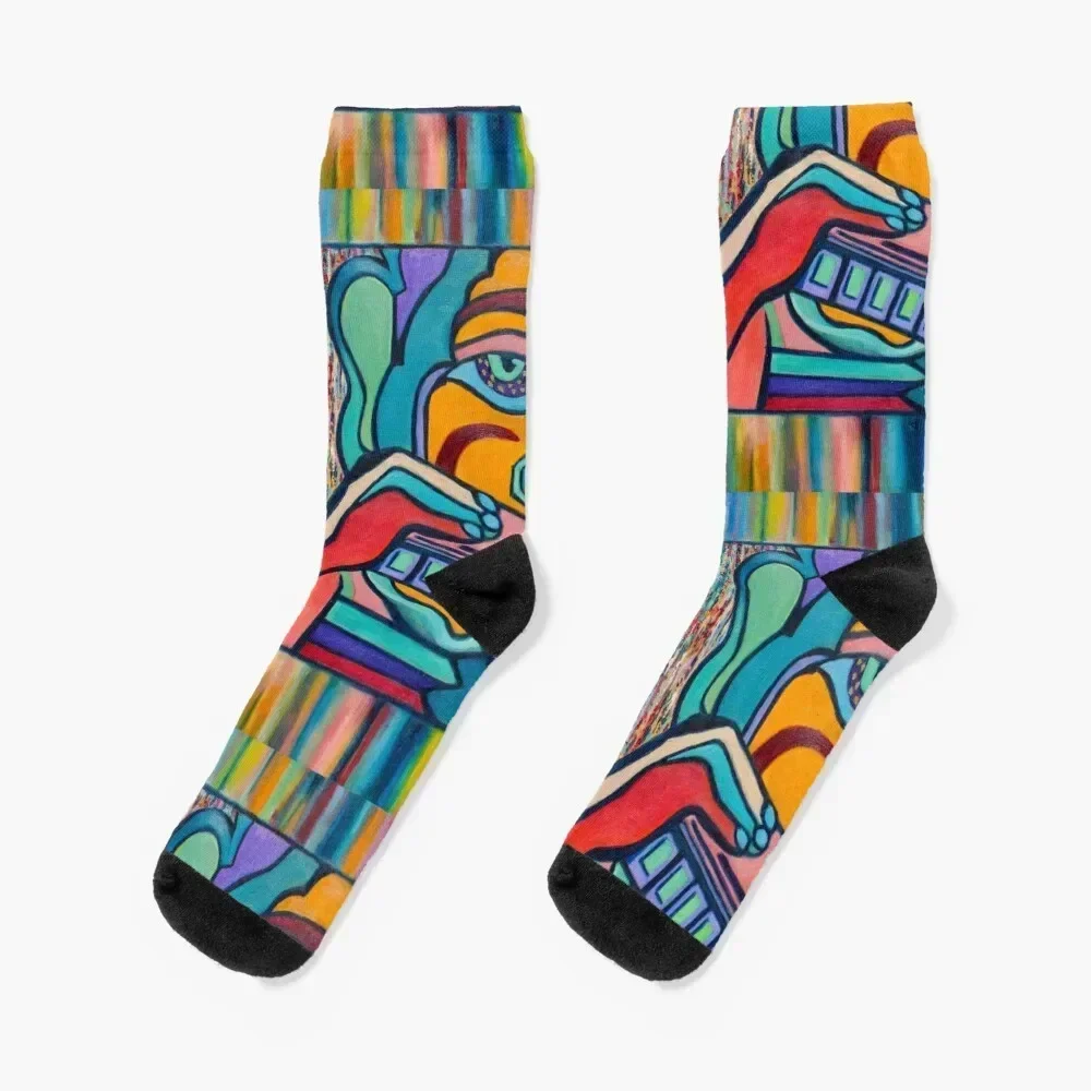 Calcetines de jugador de armónica anime Running Mujer Calcetines Hombre