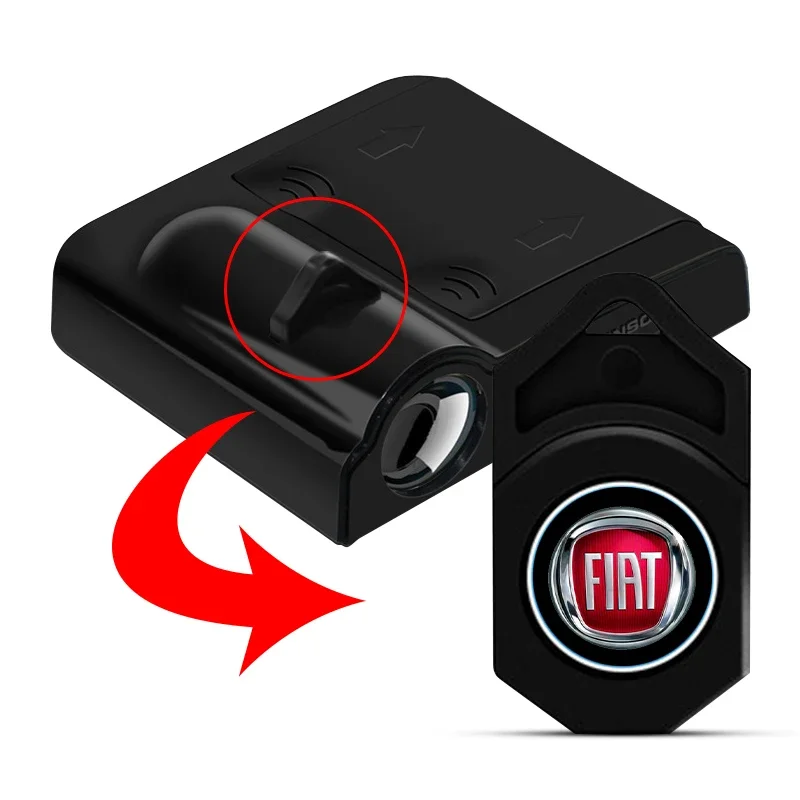 Car Door Emblem Light LED Welcome Lamp Wireless Laser Projector for Fiat JUNTO Abarth 500 Doblo Egea Stilo Ducato Palio Bravo view 2