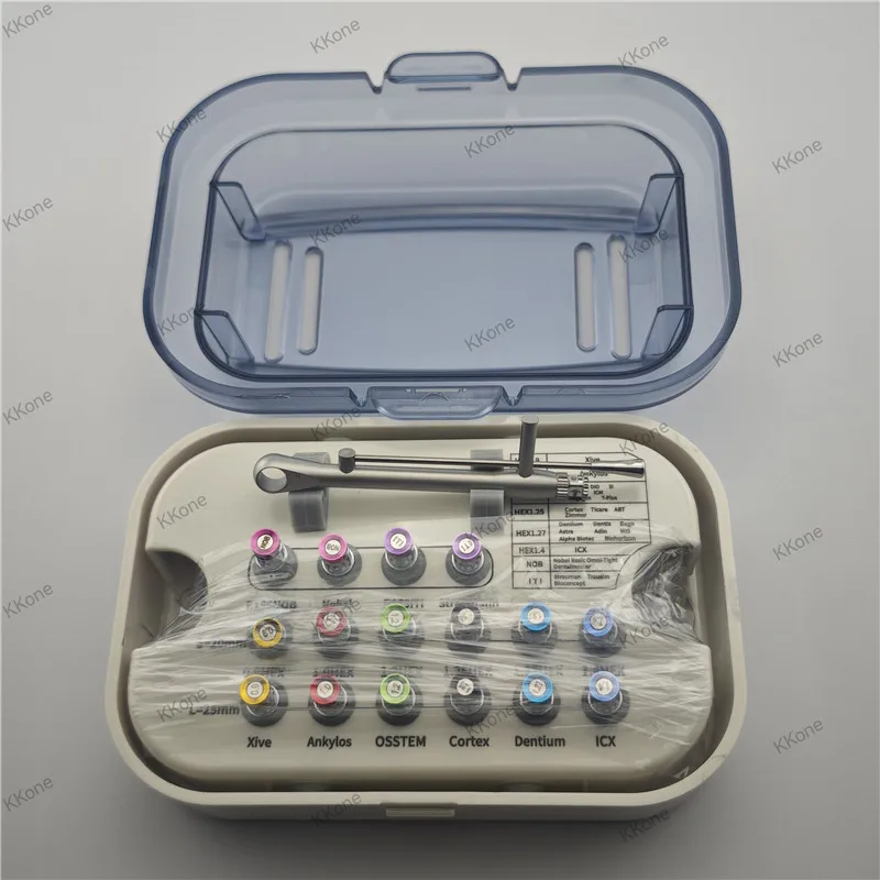 

1 комплект, высококачественные отвертки, динамометрический ключ для зубных имплантатов, трещотка 10-70 НМ с драйверами и комплектом гаечных ключей