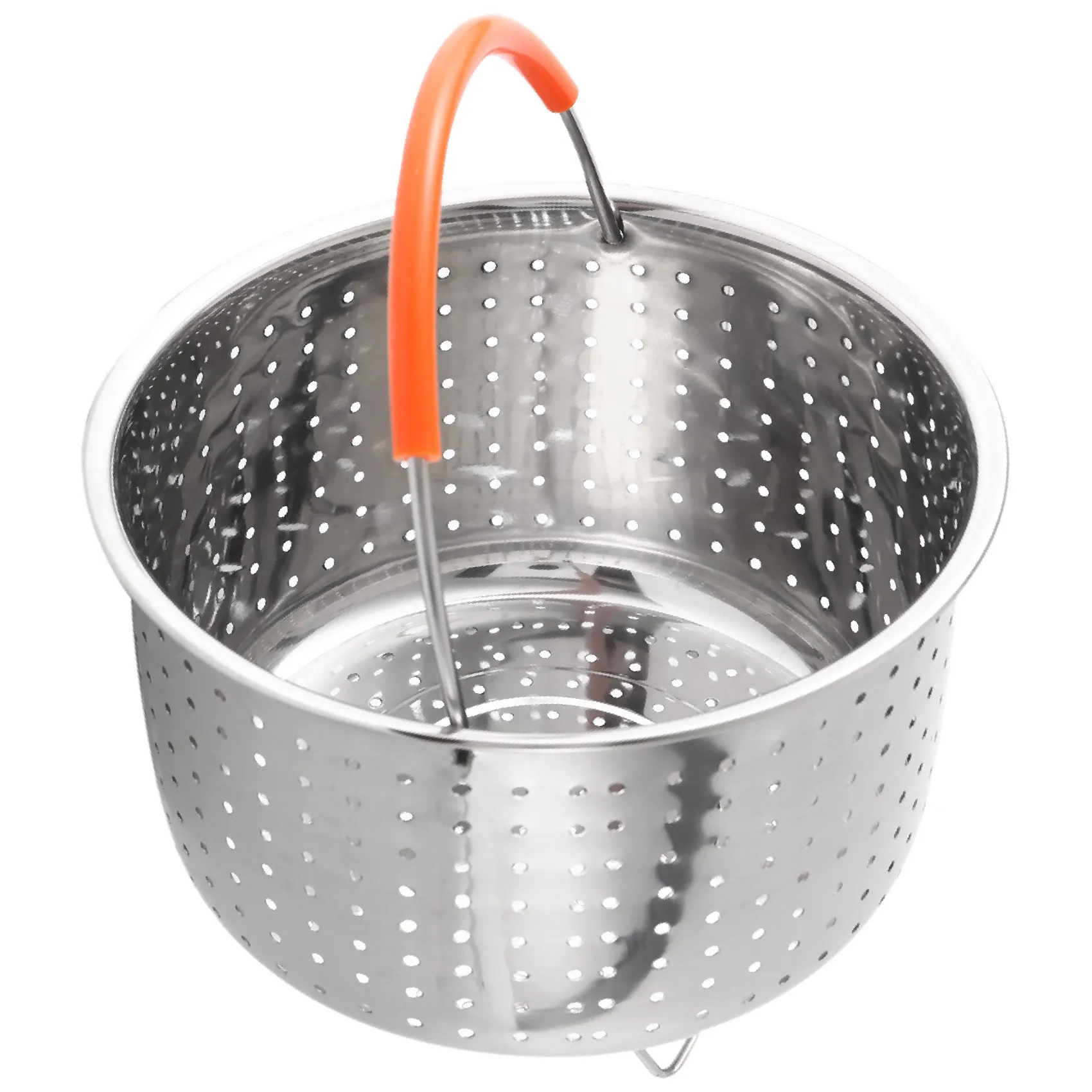 Stainless Steel Steamer Basket Pressure Cooker with Silicone Covered Handle Sturdy Steamer Basket