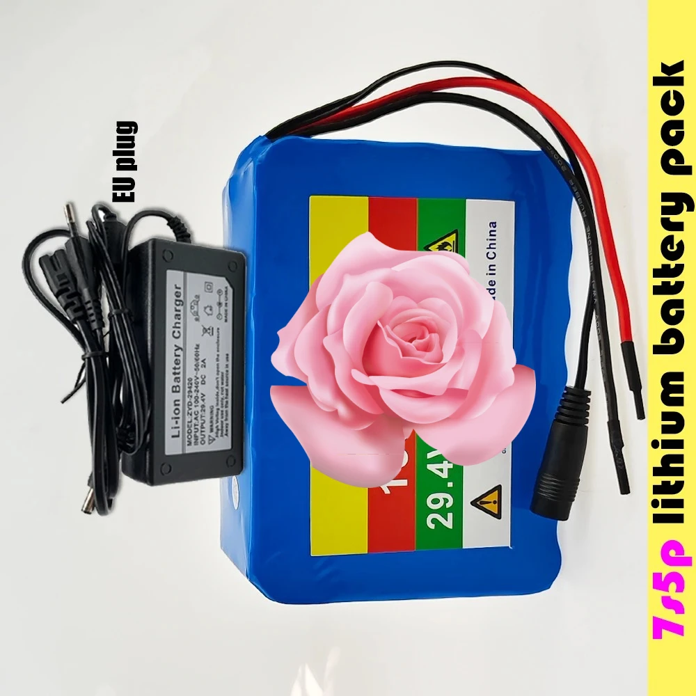 

29.4V 16000mAH 18650 Li-Ion 7S5P battery Pack Built-in Smart BMS for Bike Unicycle Scooter Wheel Chair