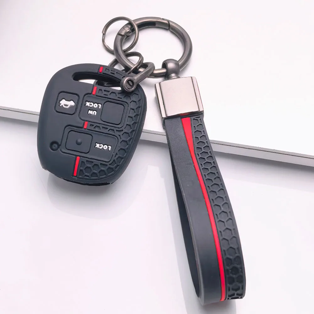 Silicone 2 3 Buttons Car Key Case Cover For Toyota FJ Cruiser Land 2008-2014 Yaris Echo For Lexus ES GS LS IS RX SC LX RX400h