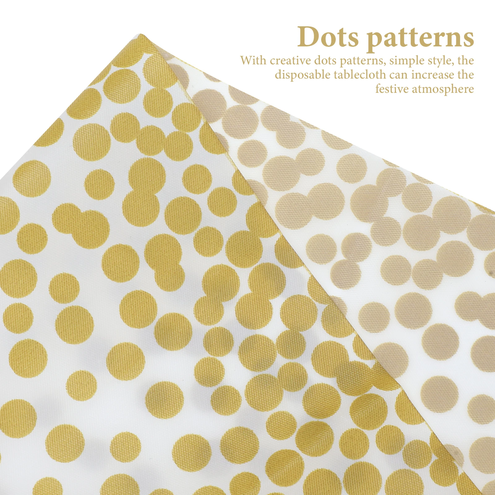 

5pcs Golden Dot Tablecloth Disposable Birthday Party Covers Polyester Decorative Home Hotel Restaurant Kitchen