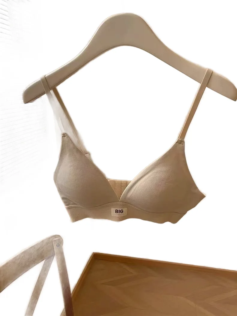 KUCLUT Hot Selling Sexy Triangular Cup Bra with Small Chest Gathered and Comfortable Top Support, No Steel Ring Underwear