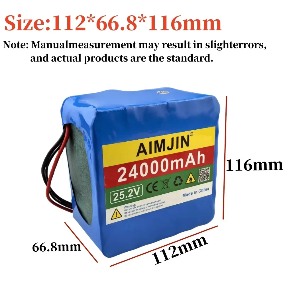 

25.2V 6S6P 24000mAh Rechargeable Lithium Battery Pack for Bicycle And Transportation Equipment