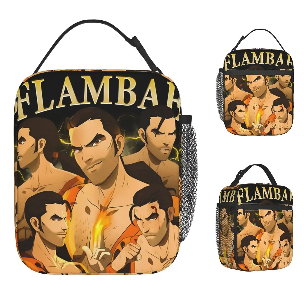 Flambae Dispatch Game 5 حقيبة الغداء الجمالية علب الاغذية المدرسة المحمولة حمل أكياس الغذاء للفتيات مقاوم للماء طباعة حقيبة للحفاظ على البرودة #1