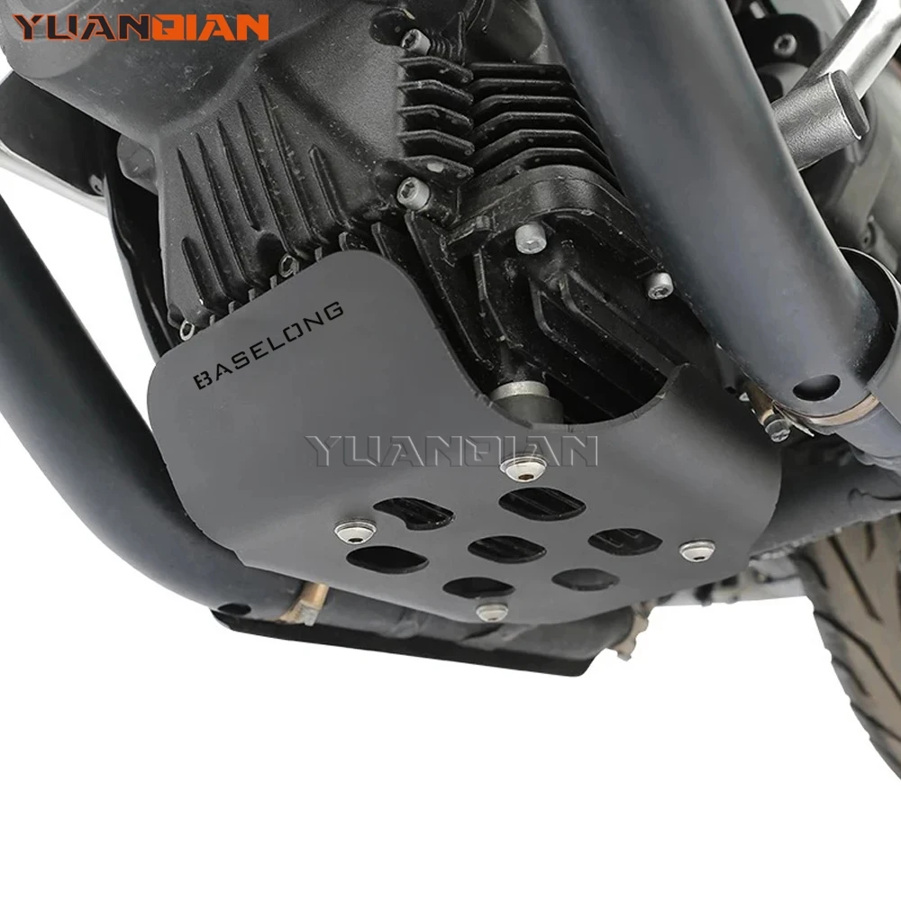 For Moto Guzzi V9 Bobber V7 850 Stone V7 Special / Custom Engine Bottom Cover Bumper Guard Skid Plate 2020 2021 2022 2023 2024