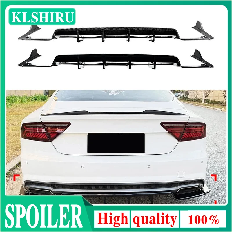 Für 2015 2016 2017 Audi A7 C7 Sline M4 Style Auto Heckstoßstange Spoiler Untere Lippe Schutzplatte Diffusor Splitter Karosserie Exterieur-Kit