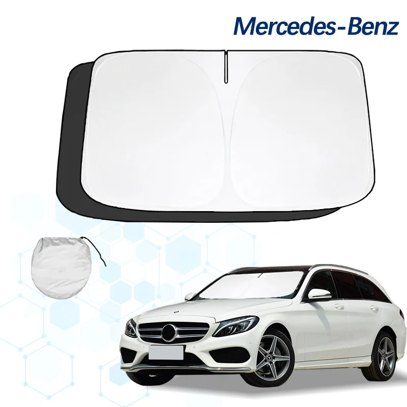 

Windshield Sun Shade for Mercedes Benz C Class W205 C250 C300 C400 2015 - 2021 Window Shade Sun Visor Cover C-Class Accessories