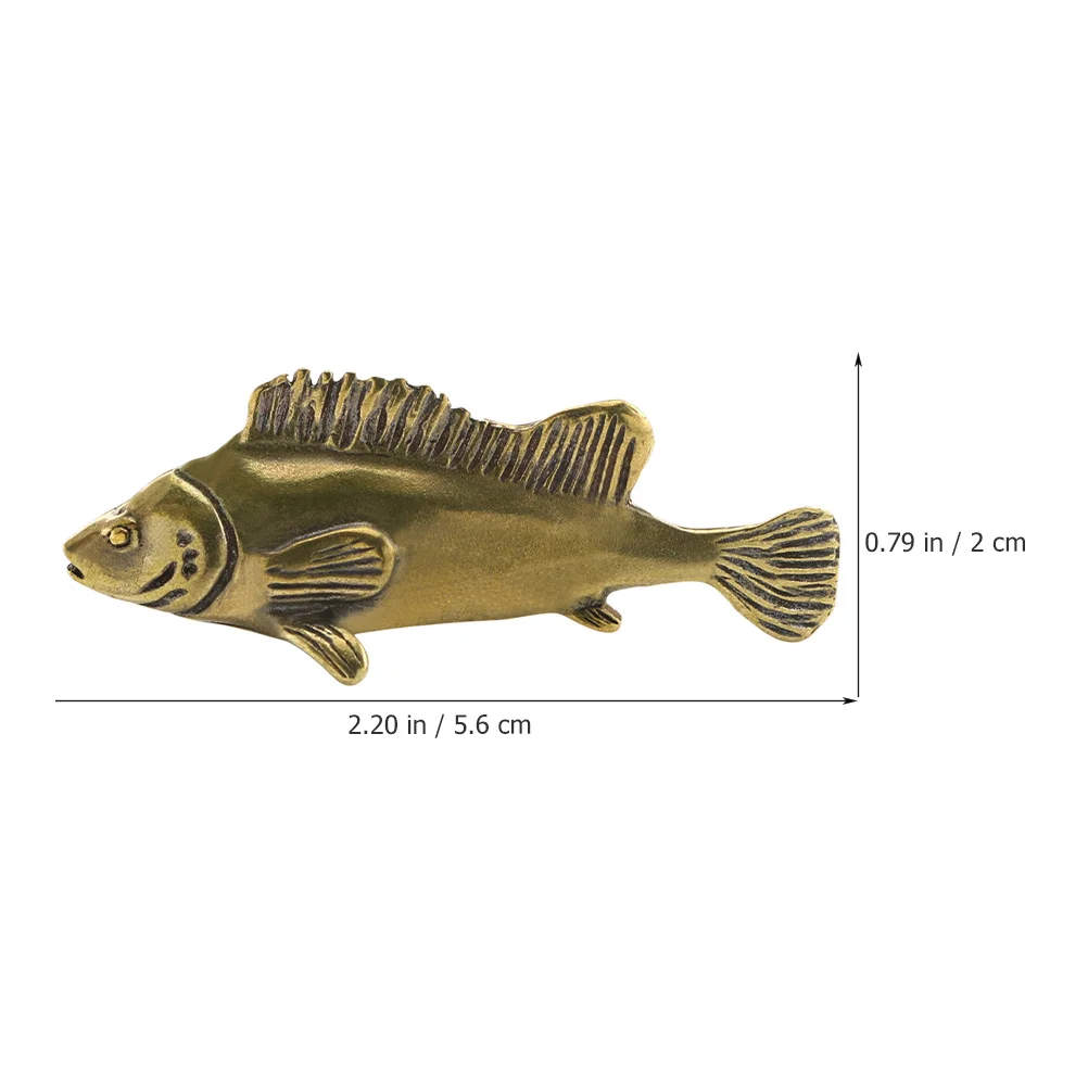 

Copper Fish Figure Retro Home Decor Unique Gift for Desk Tabletop Shelves Long-Lasting Sturdy Material Metal Fish Figurine