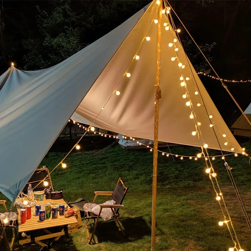 The product can be customized. Outdoor camping atmosphere lights camping lighting awning tent light string led long battery