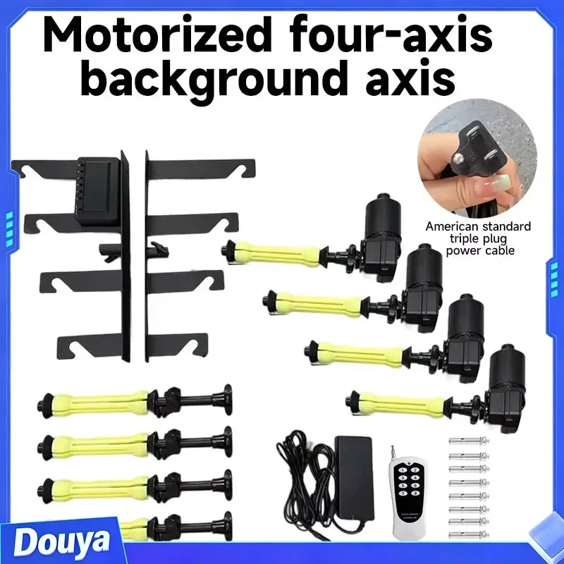 Wireless Remote-Control Electric Backdrop Dolly for Film TV Multi-Axis Options Mountable Light Stand Wall/Ceiling Plastic