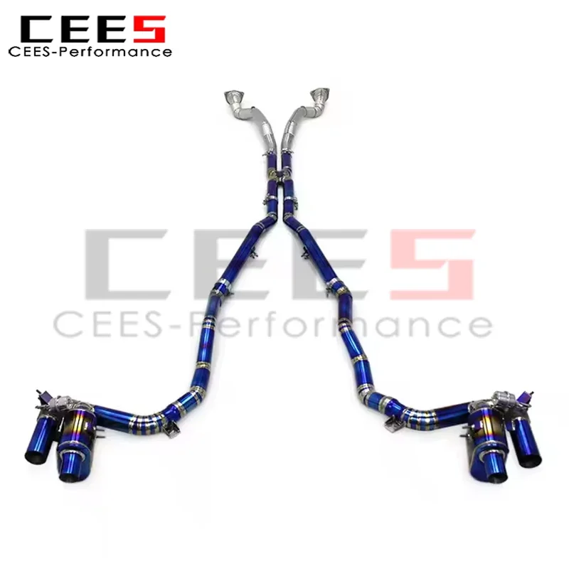 cees Performance Titanium Full Exhaust System for Ferrari GTC4 Lusso T 2016- Sport Valvetronic Catback Exhaust Muffler Assembly