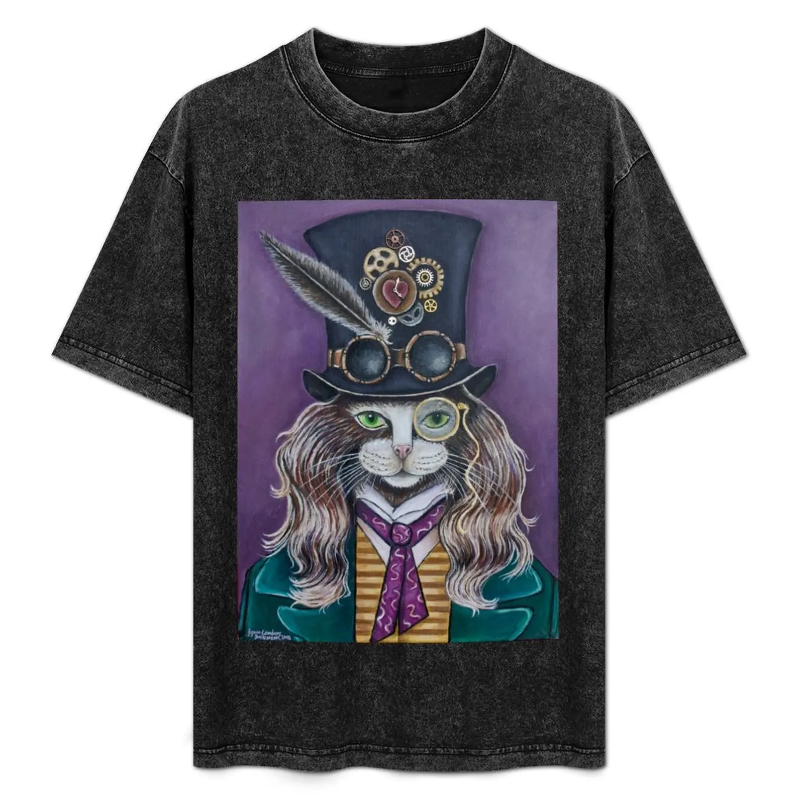 

Steampunk Cat! T-Shirt Outdoor Sports Short Sleeve Top