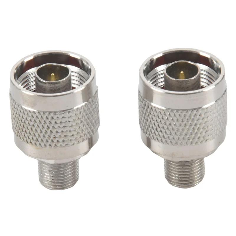 BAAJ-6Pcs N Type Male Plug To F Female RF Coaxial Adapter Connector For Wireless Antenna,Silver