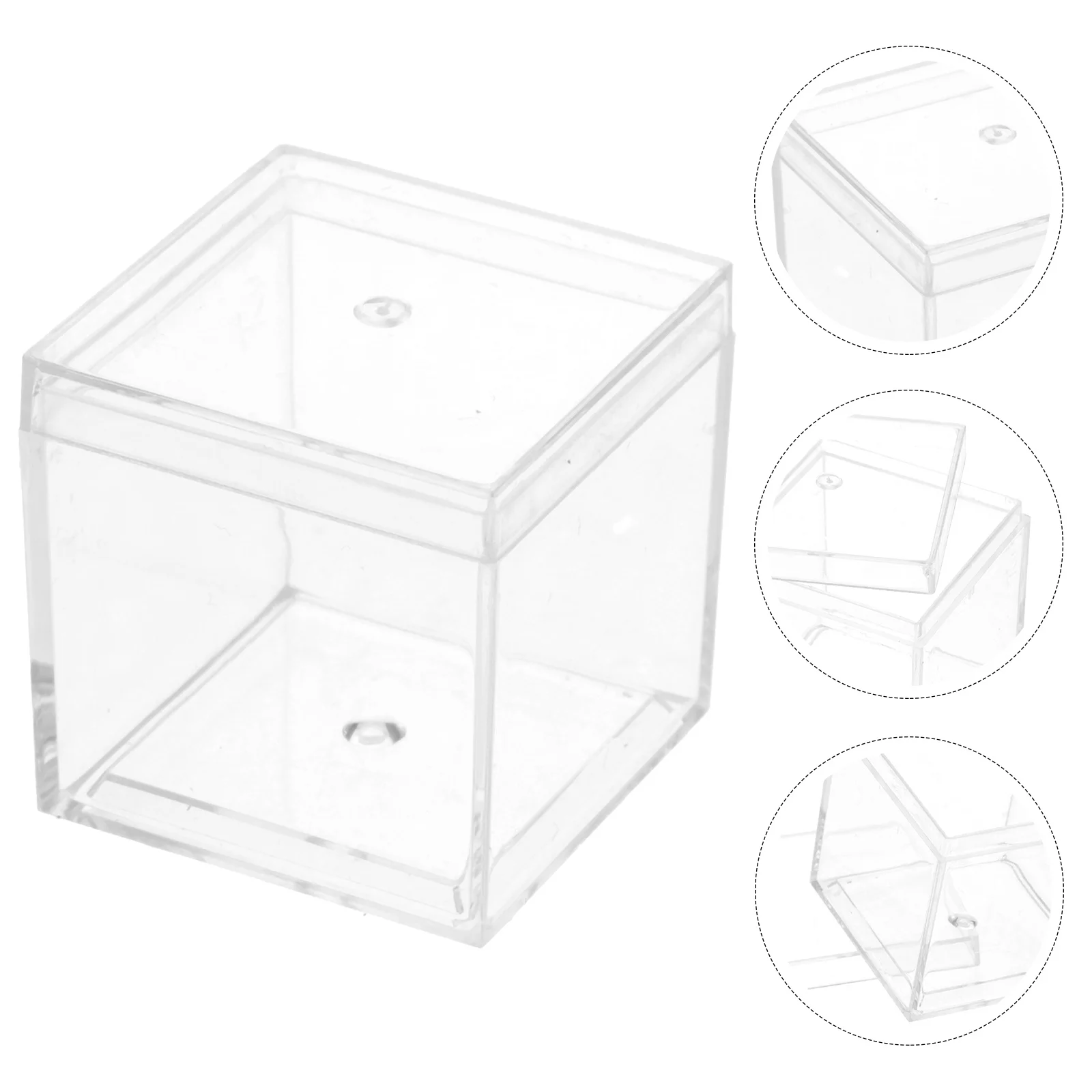 12 قطعة صندوق بلاستيكي واضح مكعب عرض لتخزين العينات المعدنية تكويم المنظم الخرز الحاويات معدات التدريس