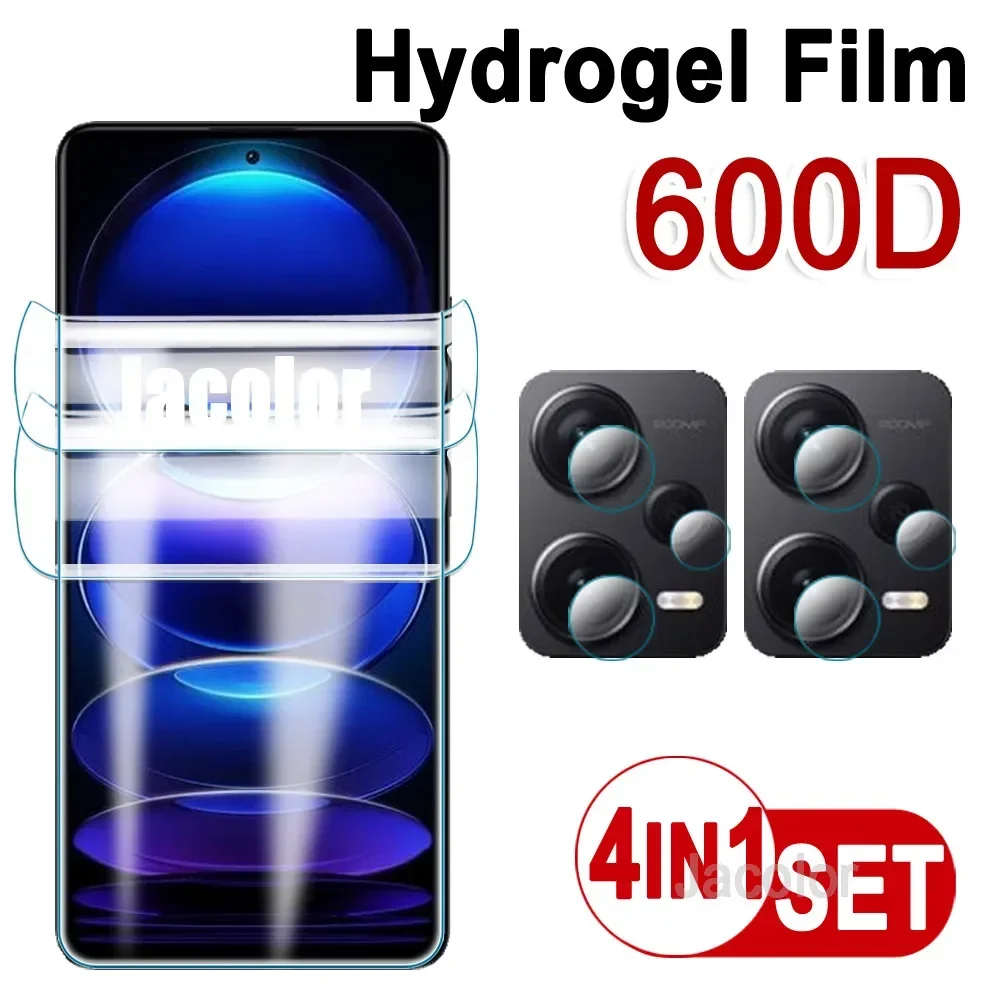 4IN1 Hydrogel Film For Redmi Note 12S 12 S 4G Pro 5G Speed Plus Turbo 12Pro Phone Water Gel Screen Protector Xiaomy 12Turbo 600D